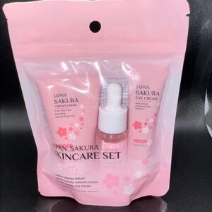 Japan Sakura Skincare Set - Laikou 3-Pieces Serum, Essence Cream, Eye Cream
